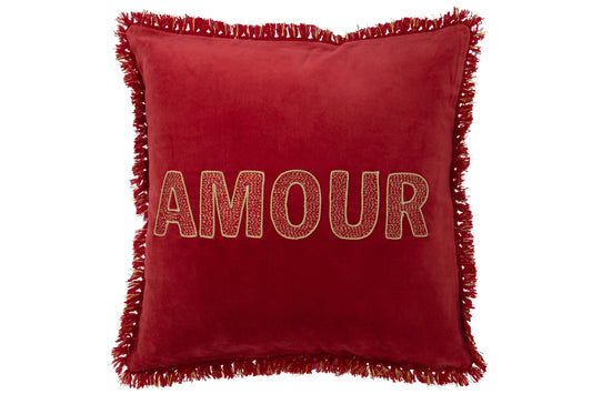 Coussin rouge AMOUR JLINE