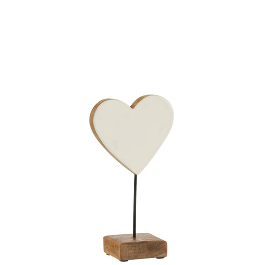 Cœur sur pied blanc JLINE