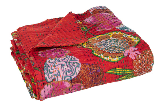 Plaid/tapis plage fleurs JLINE