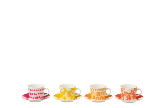 Tasse à café x4 avec sous-tasse JLINE
