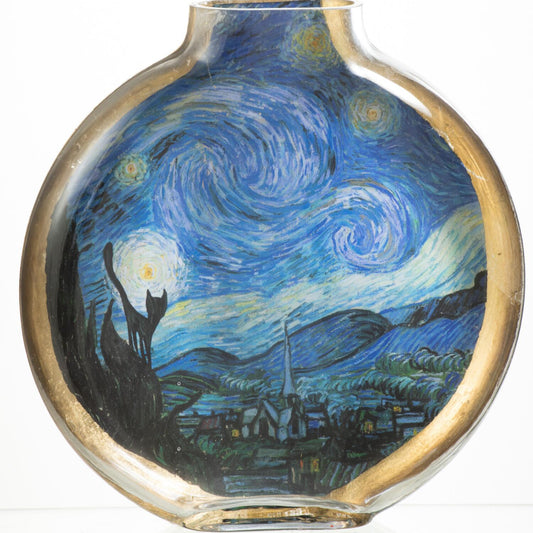 Vase bleu/or CHARTISTES JLINE