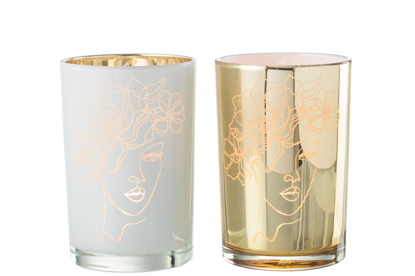 Photophore visage femme or/blanc JLINE