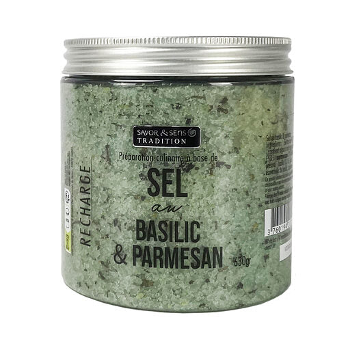 Recharge sel basilic parmesan 630g SAVOR