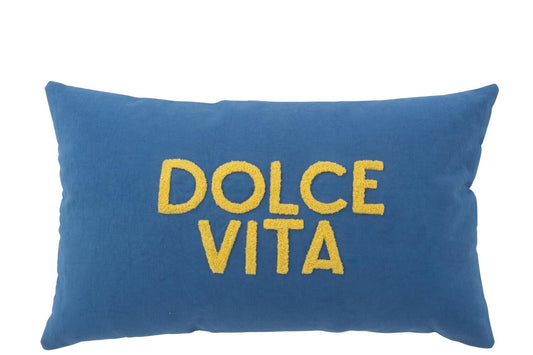 Coussin bleu rectangle dolce vita JLINE