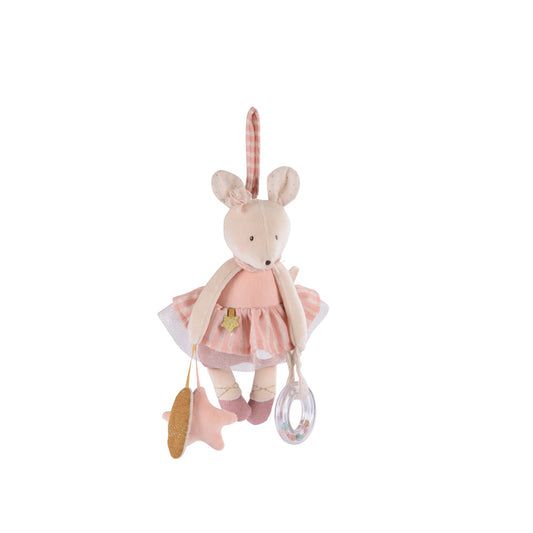 Peluche d'activités Souris rose "La petite école de danse" MR