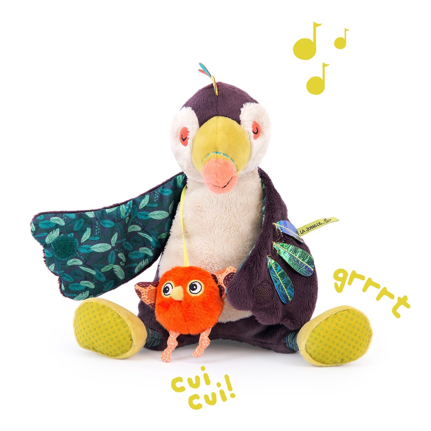 Pakou le toucan peluche musicale "Dans la jungle" MR