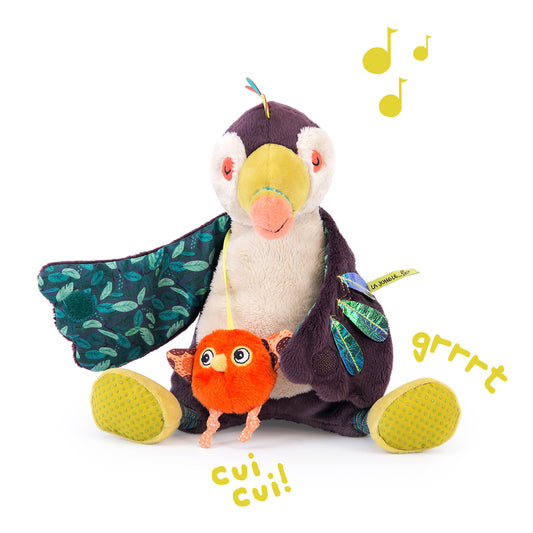Pakou le toucan peluche musicale "Dans la jungle" MR