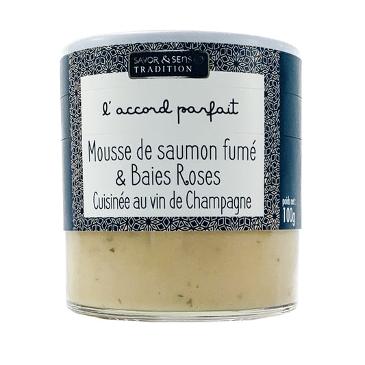 Mousse saumon champagne baies roses 100g SAVOR