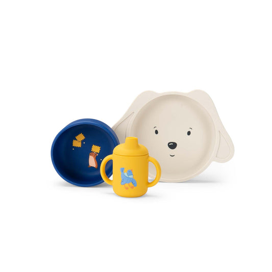 Set vaisselle silicone "Puce & Pilou" MR