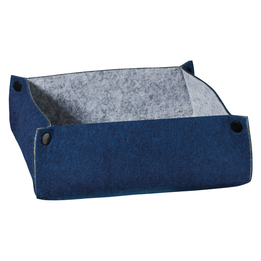 Corbeille feutrine bleu/gris ASA
