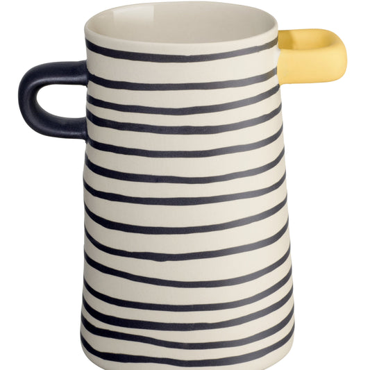 Vase rayé noir H17 ASA