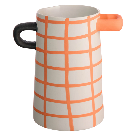 Vase rayé orange H17 ASA