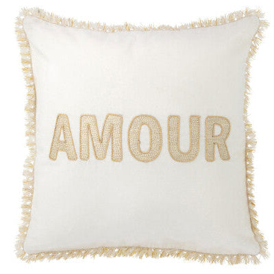 Coussin blanc AMOUR JLINE