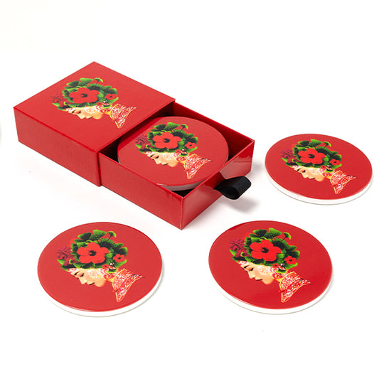 dessous de verre x4 Lotus GANGZAÏ