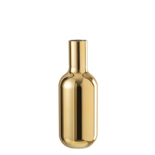 Bouteille déco or en verre JLINE