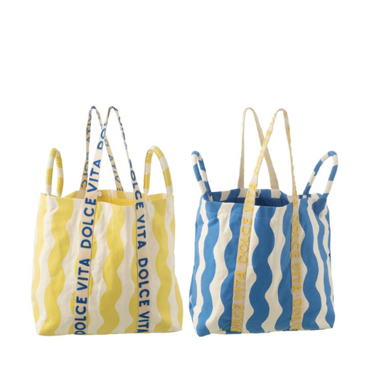 Sac de plage bleu/jaune dolce vita JLINE