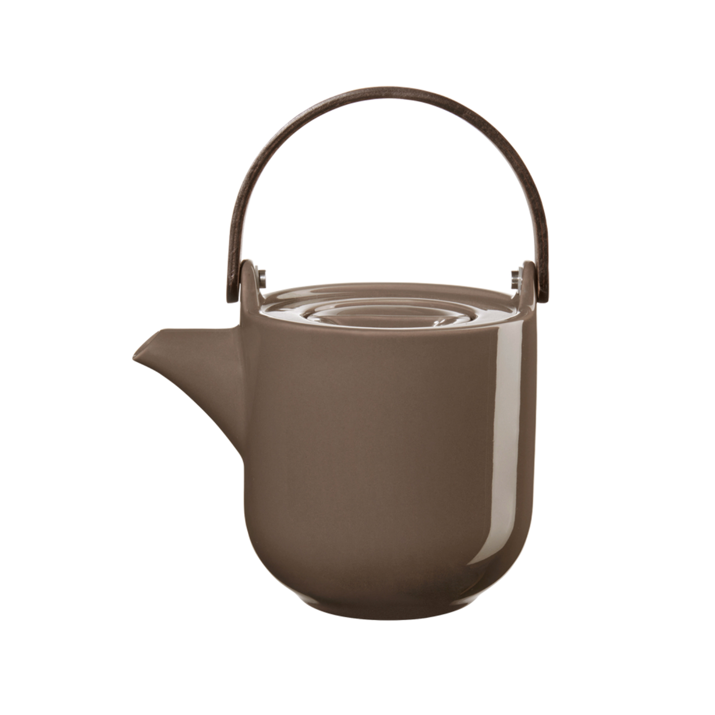 Théière anse en bois marron brillant ASA