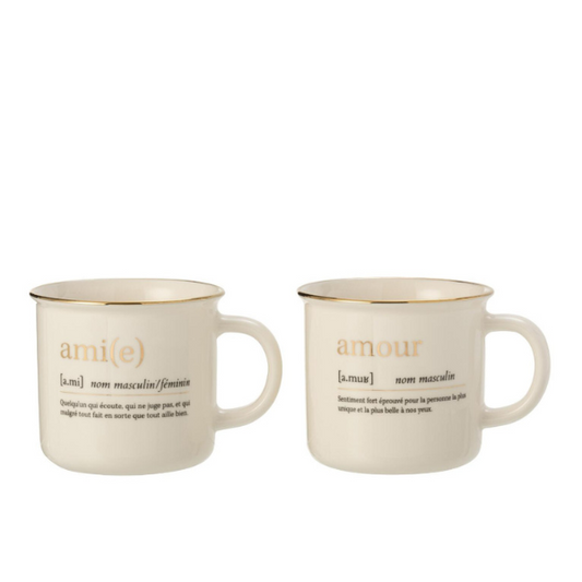 MUG MESSAGE AMOUR/AMI OR JLINE