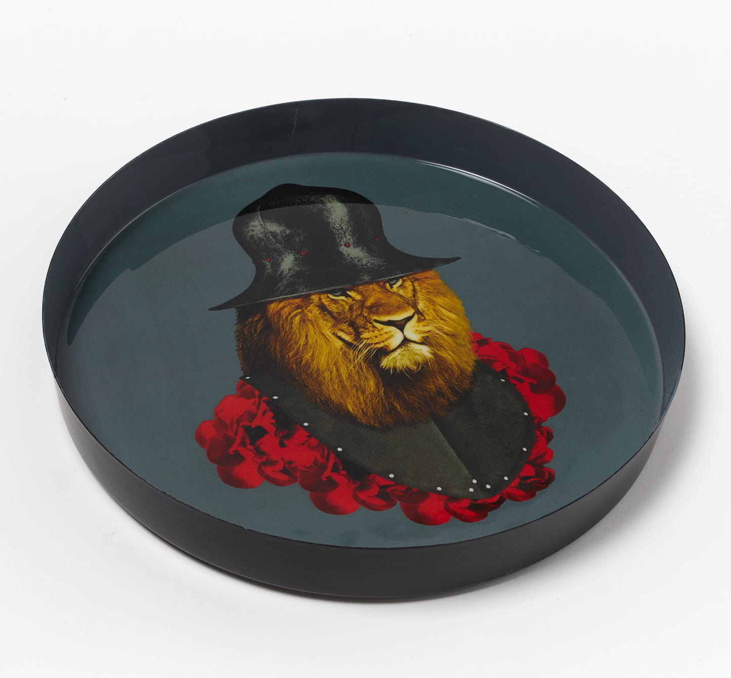plateau rond métal Lion Quichotte GANGZAÏ
