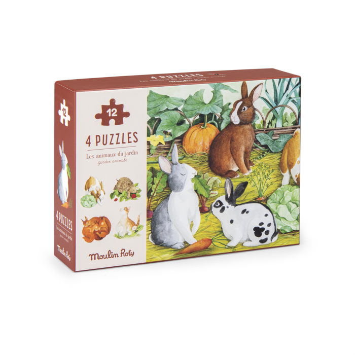 4 minis puzzles animaux MR