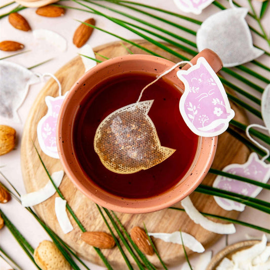5 sachets thé forme chat