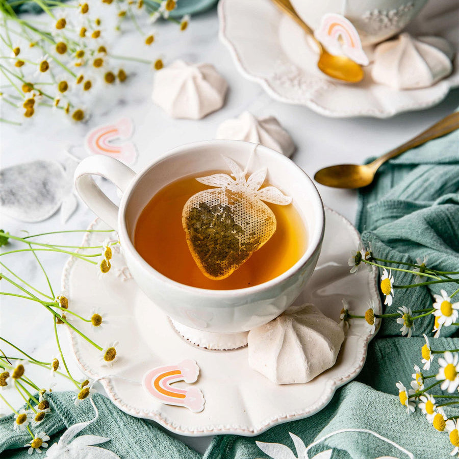 5 sachets thé forme fraise