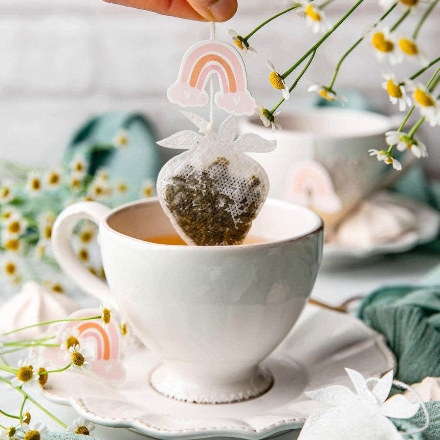 5 sachets thé forme fraise