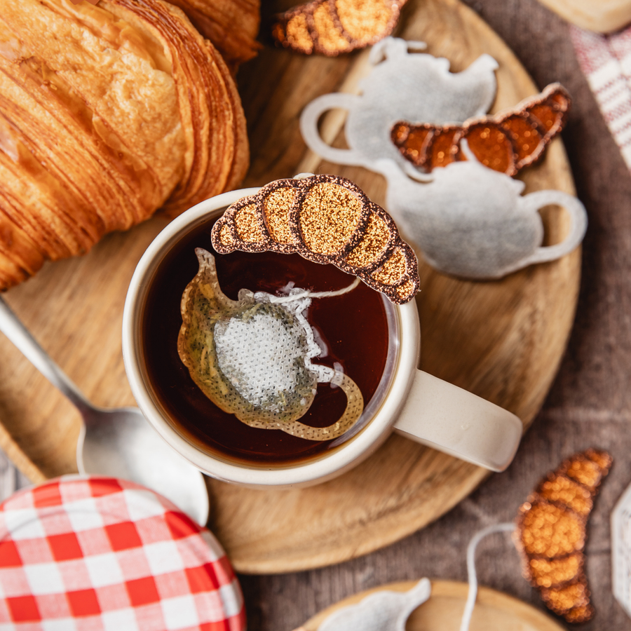 5 sachets thé forme théière