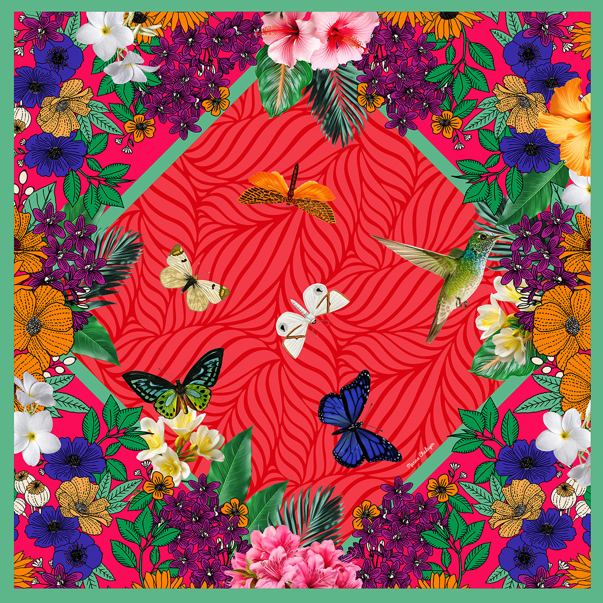 Foulard Florilège Les Marineries