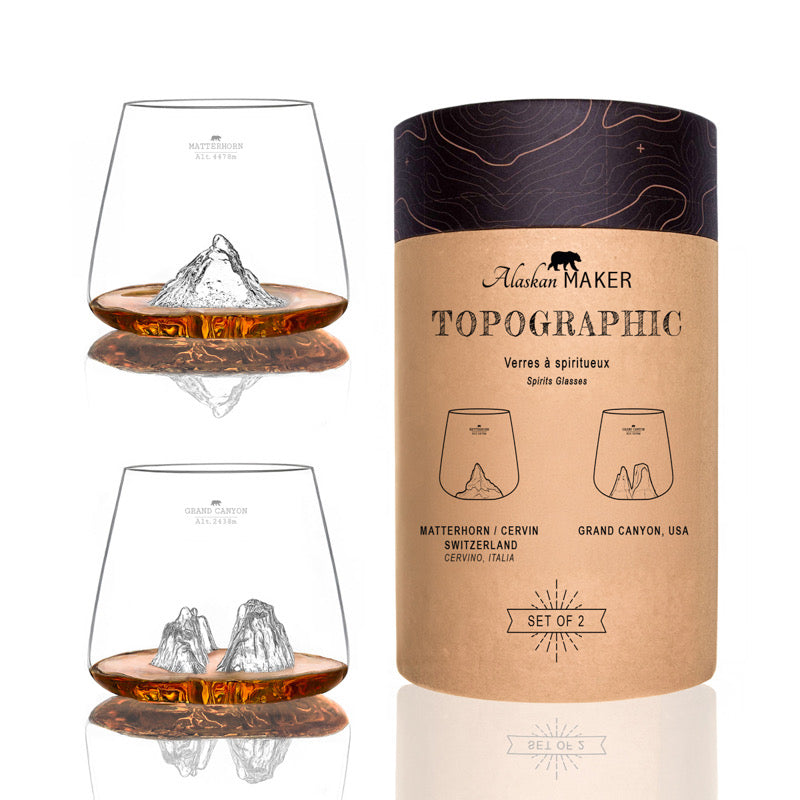 Verre x2 350ML Design Topo ALASKAN