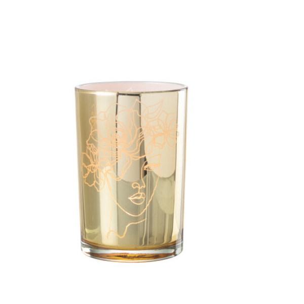 Photophore visage femme or/blanc JLINE