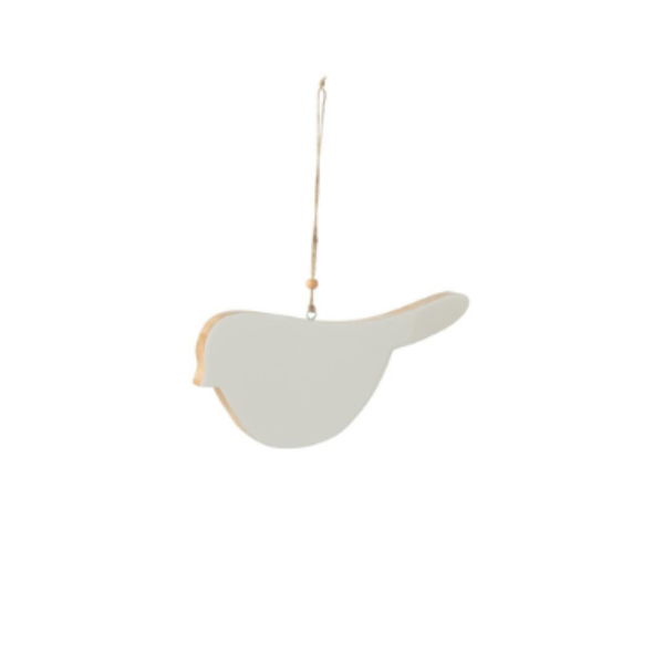 Oiseau bois à suspendre blanc/rose/rose clair JLINE