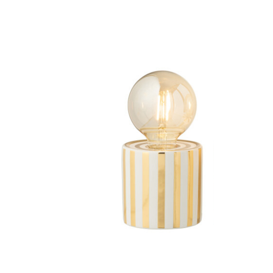 Lampe Led rayures blanc & or JLINE