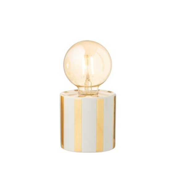 Lampe Led rayures blanc & or JLINE