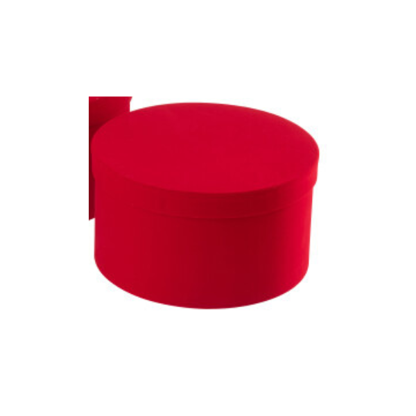 Boite ronde rouge  JLINE