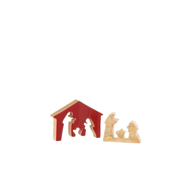 Crèche bois rouge JLINE