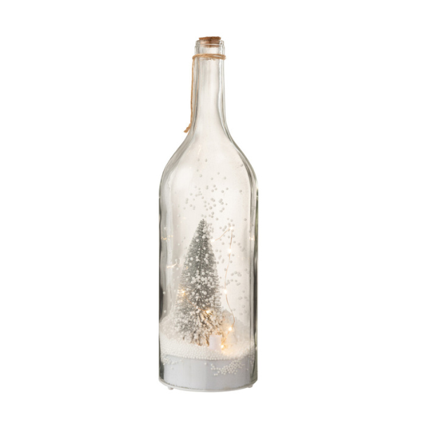 Bouteille déco noël avec led JLINE