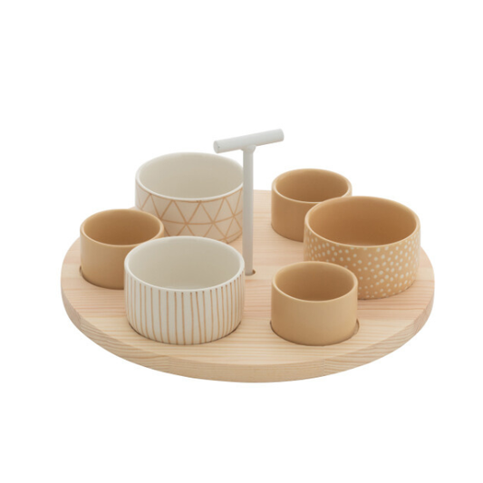 Service apéro rond 6 bols JLINE