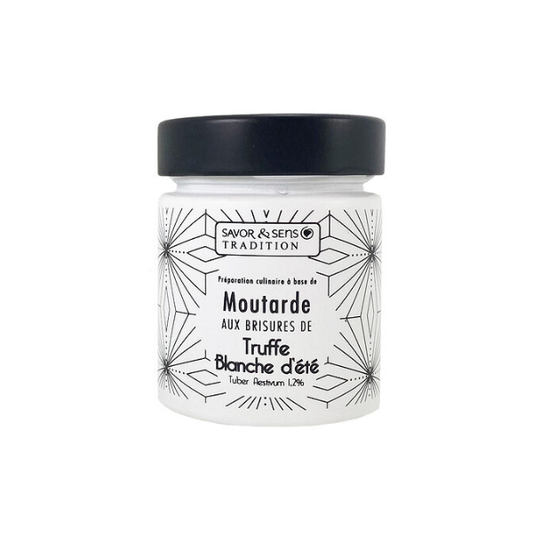 Moutarde BLANCHE brisures de truffe d'été SAVOR