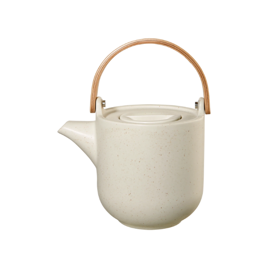 Théière beige anse bois 0.60L ASA