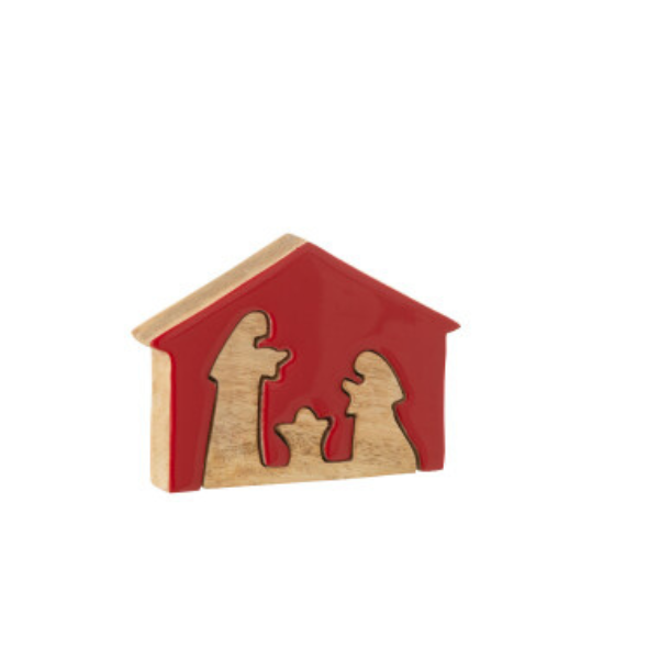 Crèche bois rouge JLINE