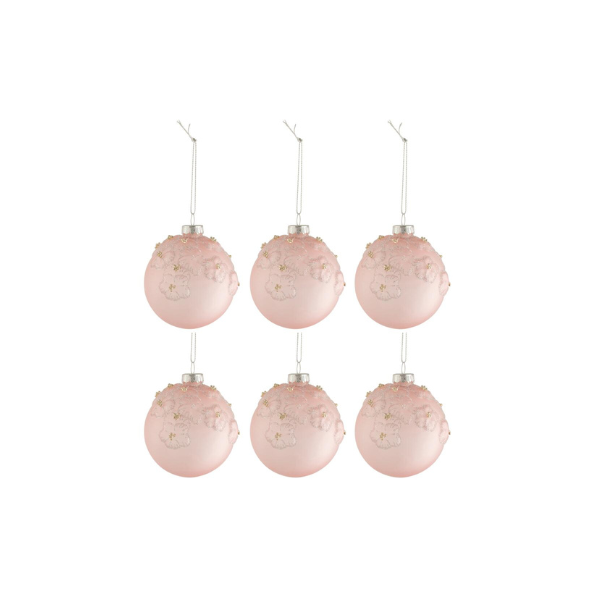 Boule de noël FLEUR x6 JLINE