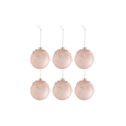 Boule de noël FLEUR x6 JLINE