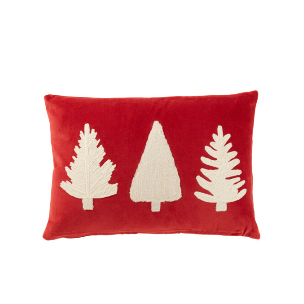 Coussin Sapin rouge/blanc rect JLINE