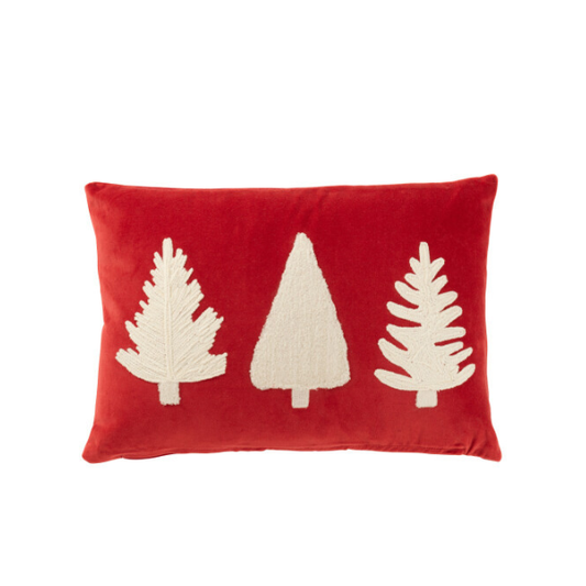 Coussin Sapin rouge/blanc rect JLINE
