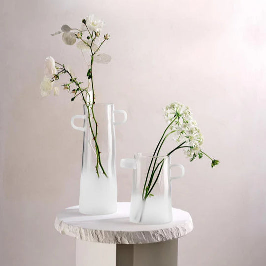 Vase frosted blanc H28 ASA
