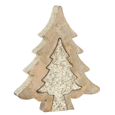 Sapin doré bois 2 pièces JLINE