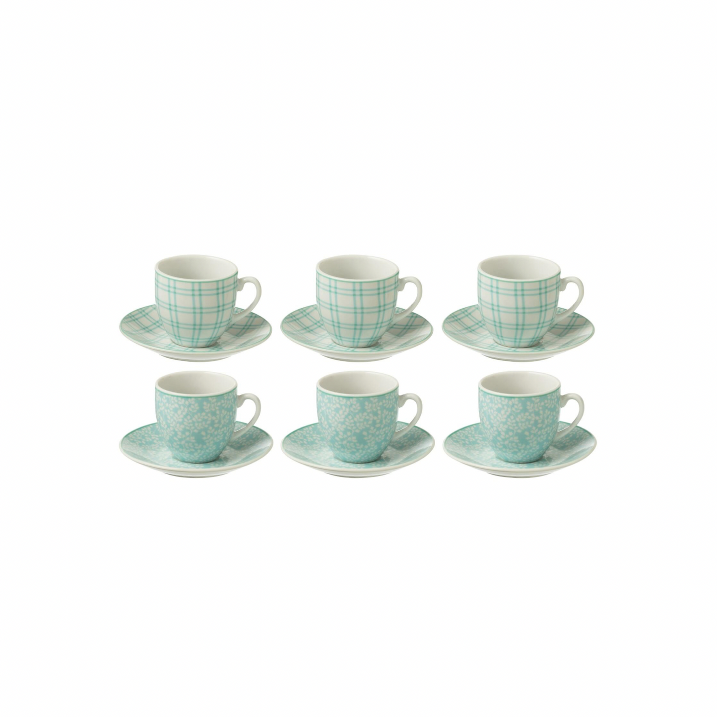 Tasse x6 + sous tasses bleu JLINE