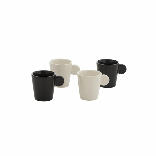 Tasse x4 noir/blanc JLINE