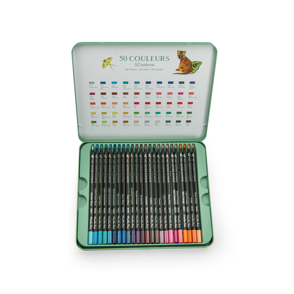Crayon x50 boite métal MR